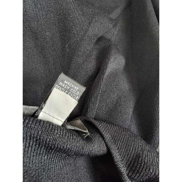 Cable & Gauge Women's Zipper Front Crew Neck Cardigan Sweater Black Size Large - Picture 4 of 7